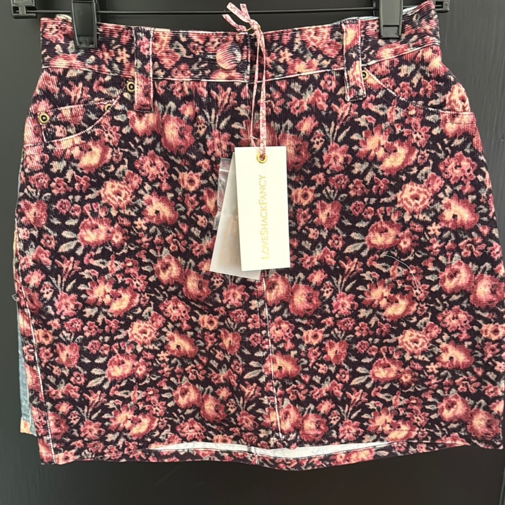Loveshackfancy Hollywood skirt in Blushing berries